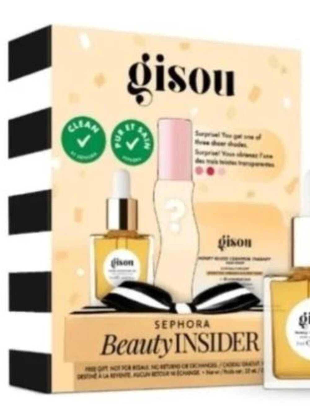 GISOU 🌟Lip Oil 🌟 Hair Oil 🌟 Hair Mask🌟 Beauty Insider Birthday Gift Set-NIB